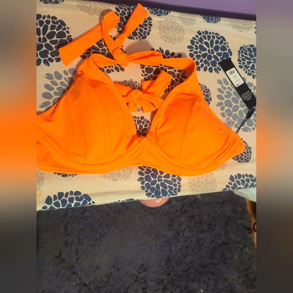 Fashion Nova Libra Orange Halter Bikini Set NWT - Picture 5 of 8
